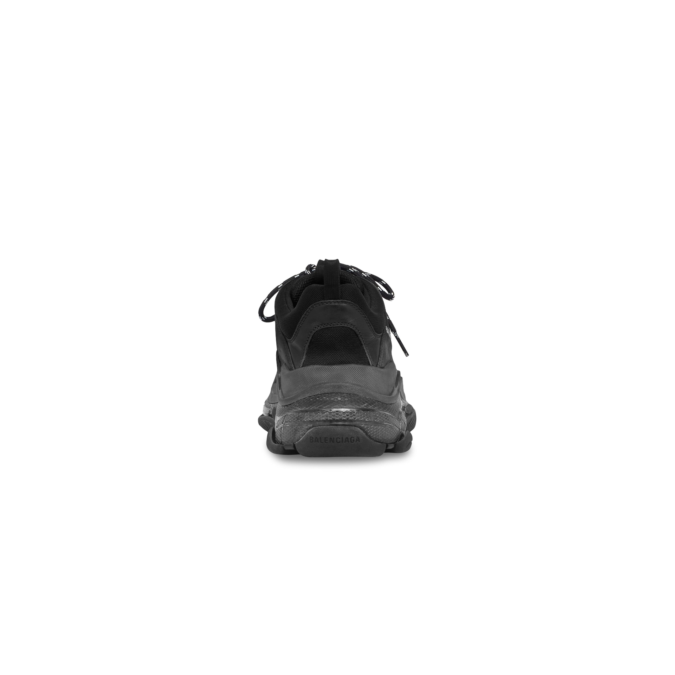 Men's Triple S Clear Sole Sneaker in Black | Balenciaga US