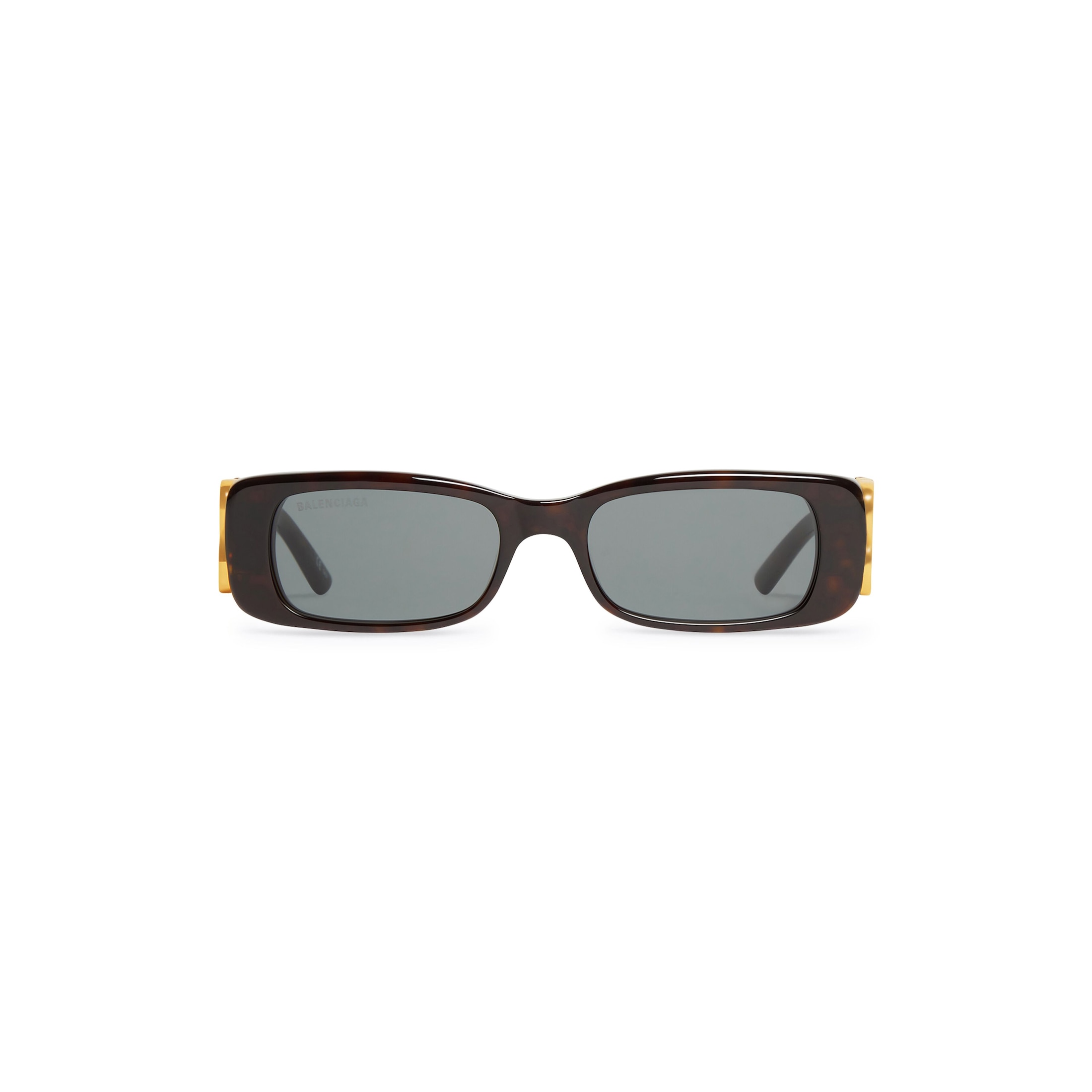 Balenciaga Dynasty Rectangle Sunglasses - Brown - Woman - Acetate