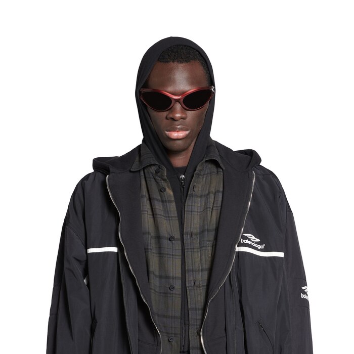 Men's 3b Sports Icon Layered Tracksuit Jacket In Black | Balenciaga US