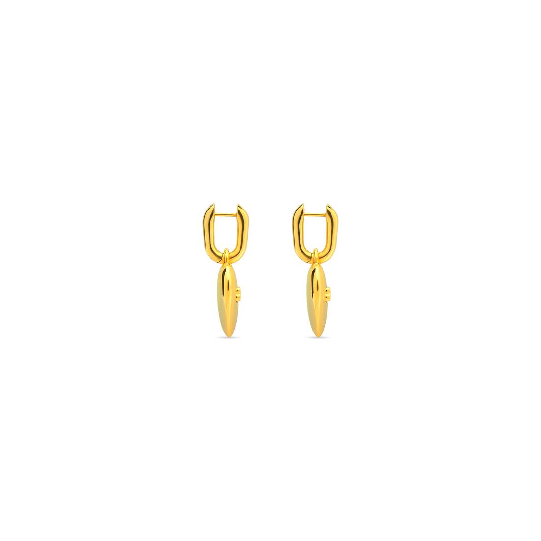 Women's Bb Icon Heart Earrings in Gold