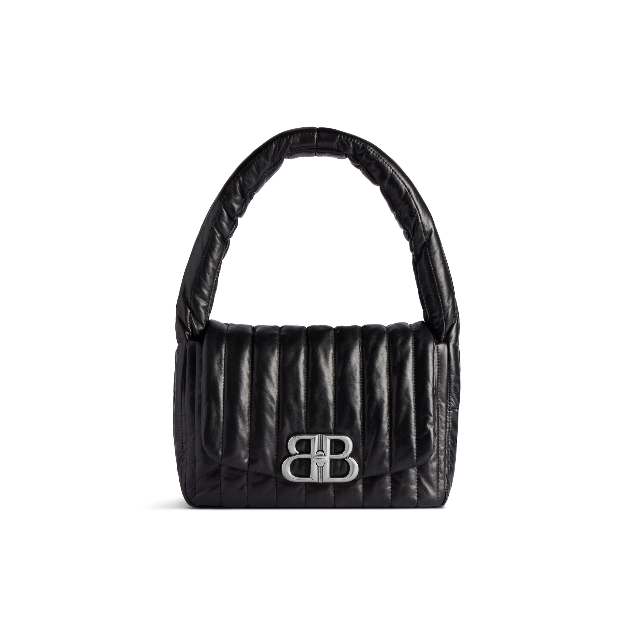 Balenciaga Monaco Small Sling Bag Quilted - Black - Woman - Calfskin