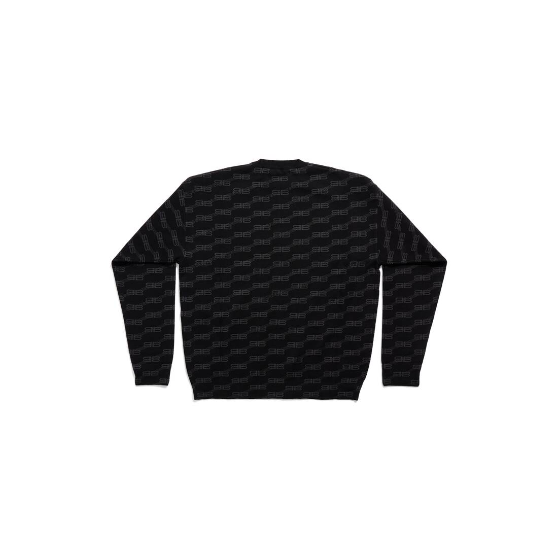 Louis Vuitton Black Knit Drop Monogram Crewneck