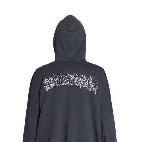 diy metal outline hoodie oversized