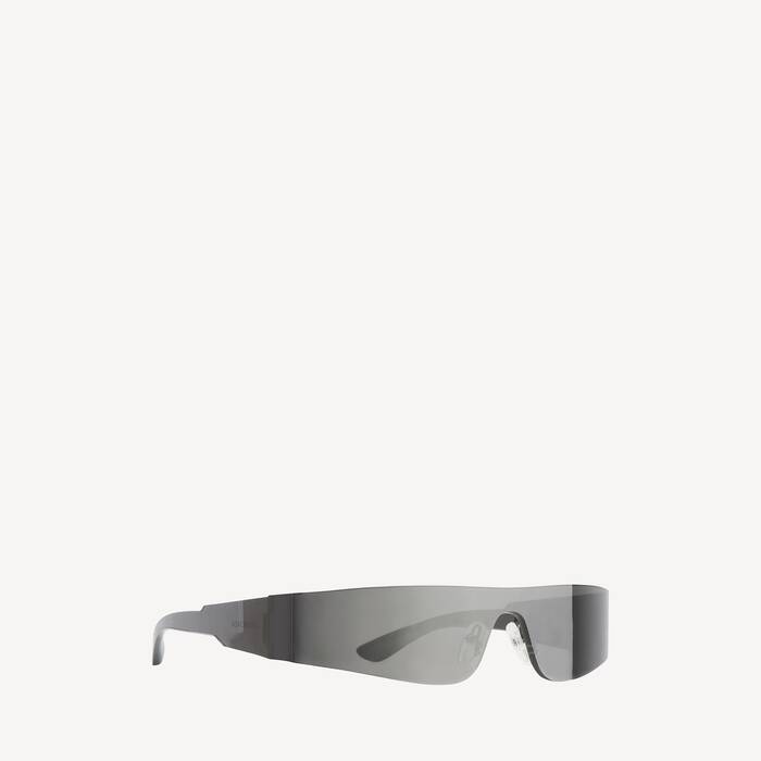 Mono Rectangle Sunglasses in Silver | Balenciaga US