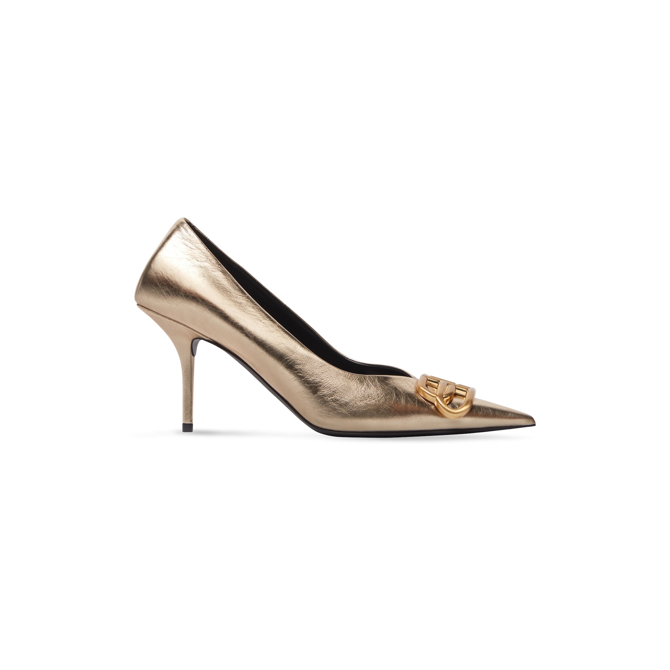 Balenciaga Square Knife BB 80mm Pump - Gold - Woman - 40 - Calfskin