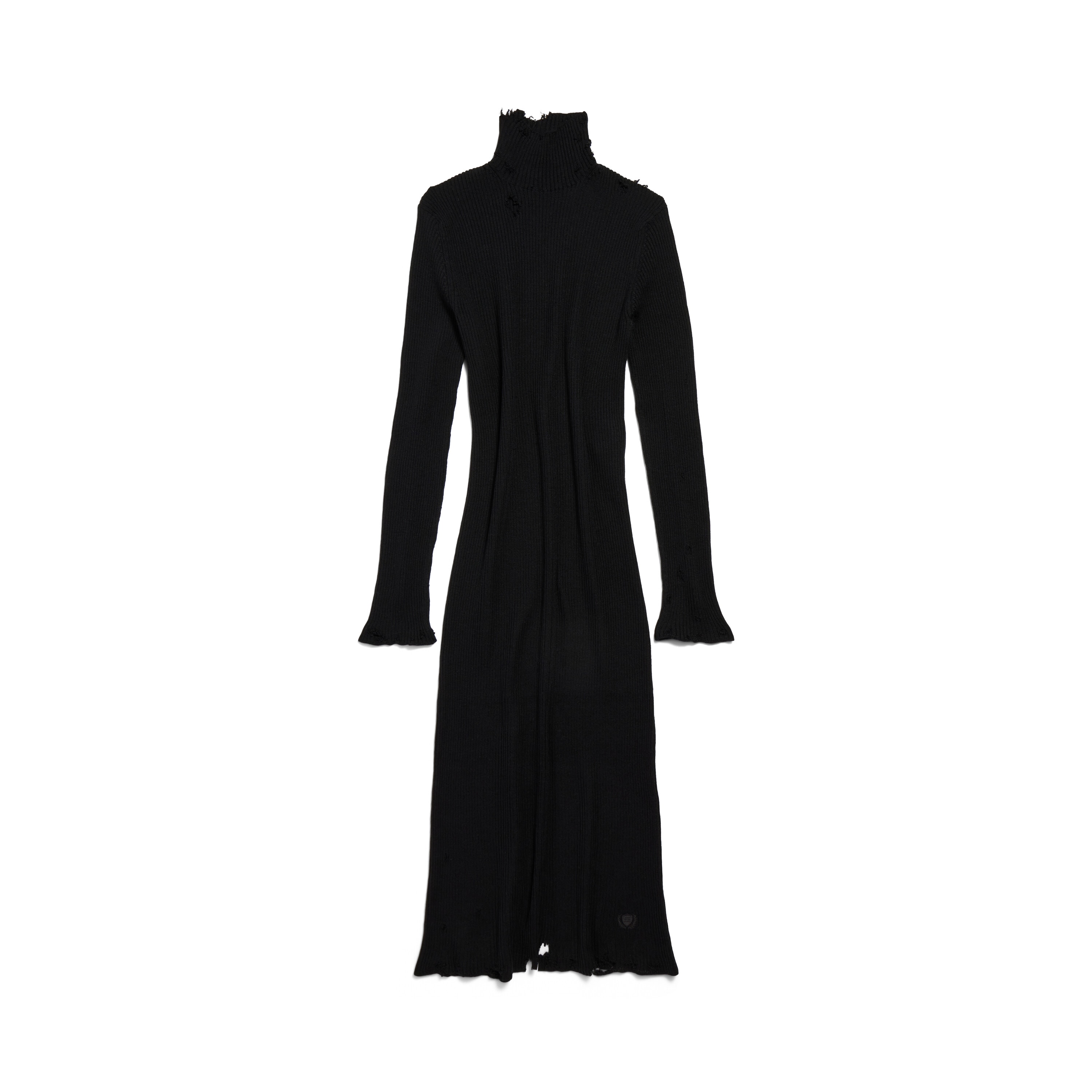 Women s Turtleneck Dress in Black Balenciaga US