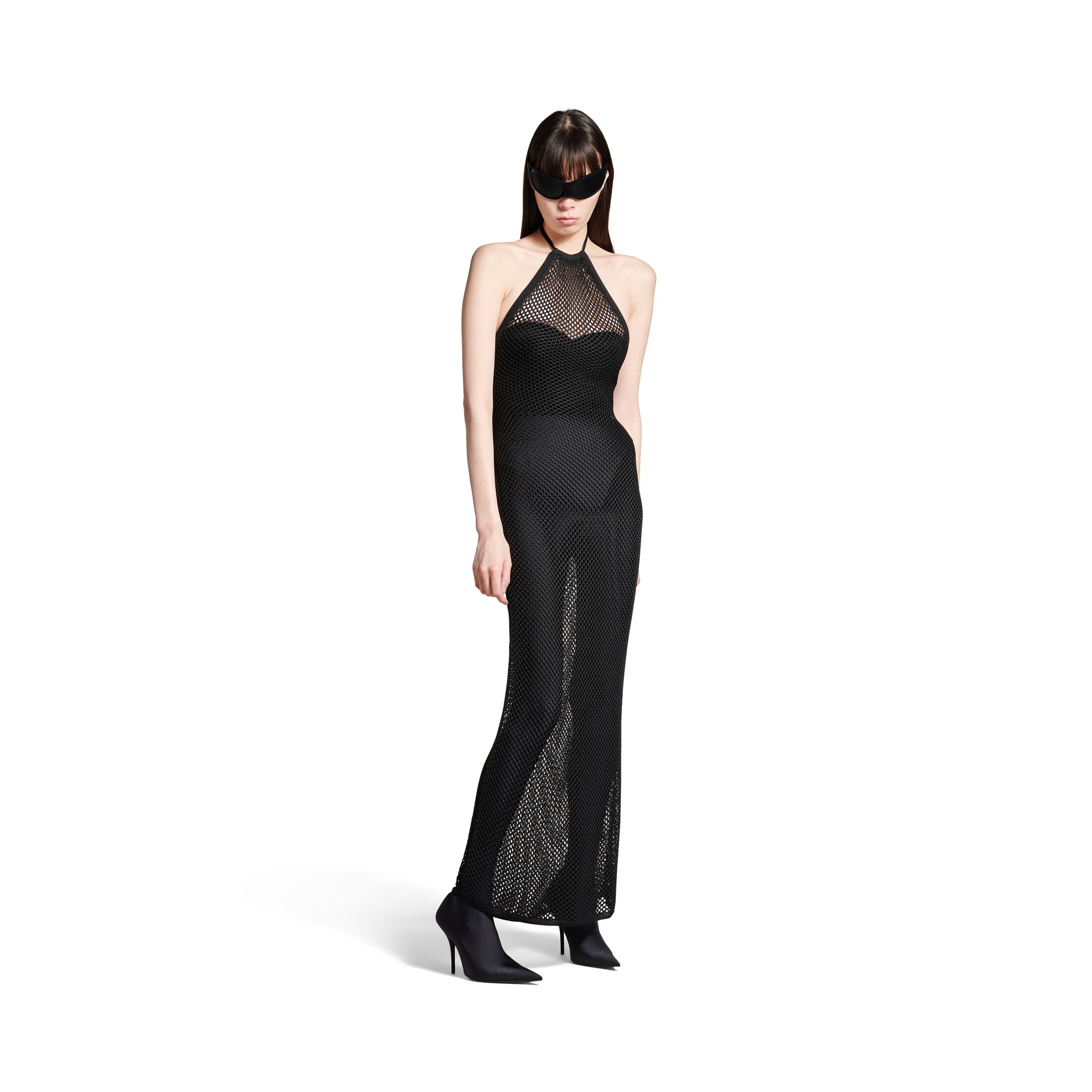 Women's Halter Neck Dress in Black| Balenciaga® US