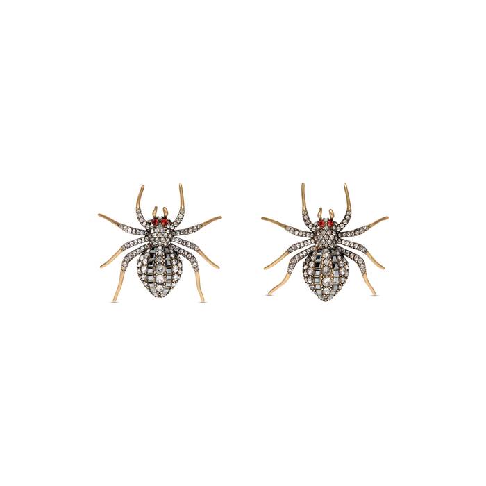 goth spider earrings