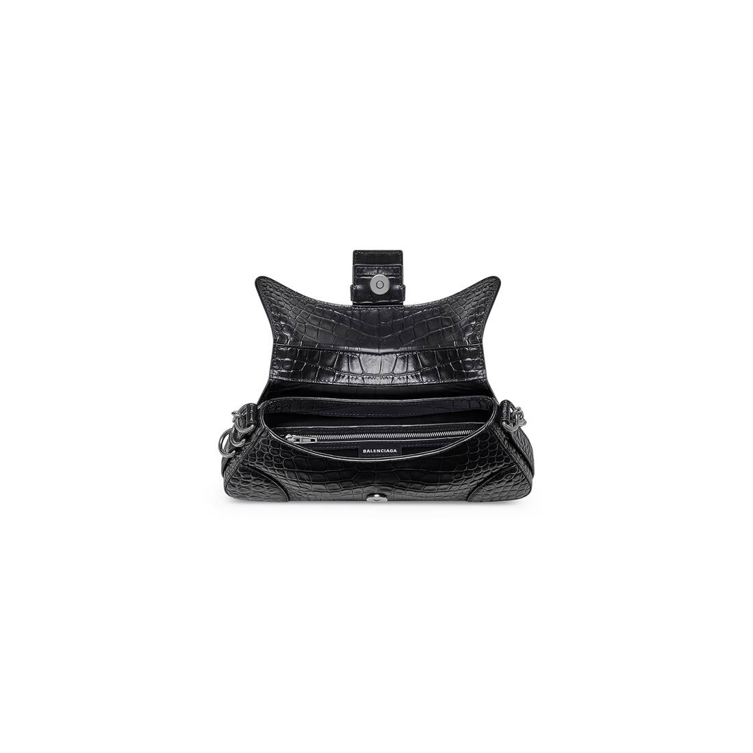 Lindsay スモールショルダーバッグ ストラップ付き　クロコダイル型押し のために ウィメンズ で ブラック