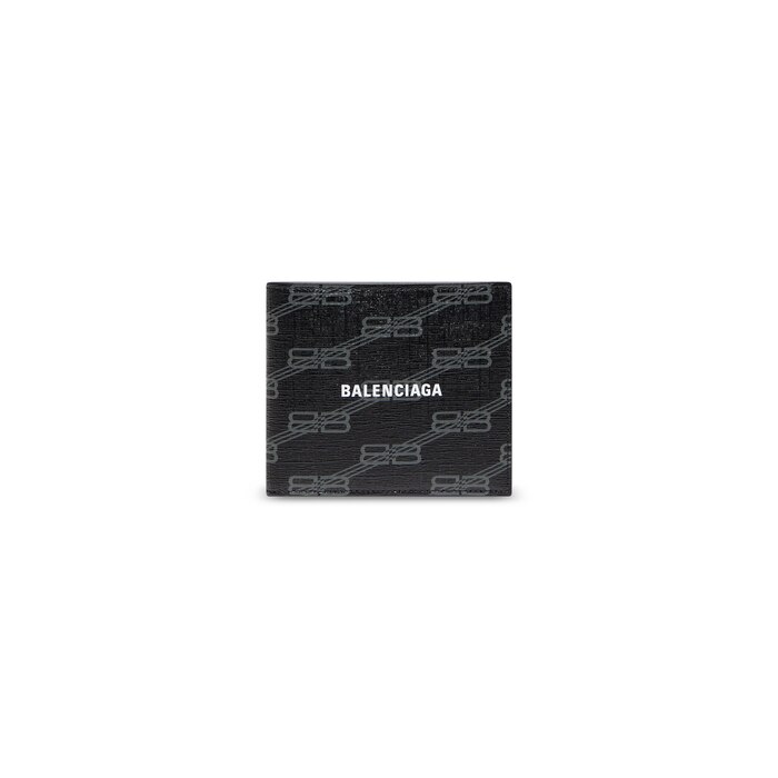 signature square folded coin wallet bb monogram coated canvas 