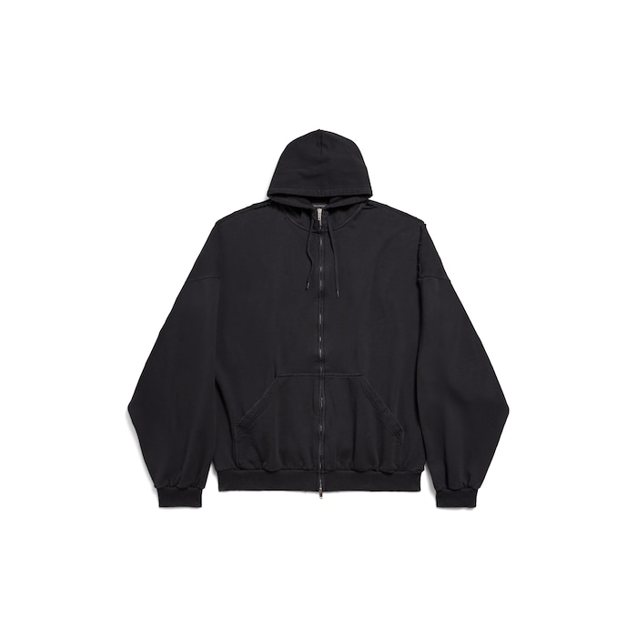 hoodie con cremallera security tape logo large fit