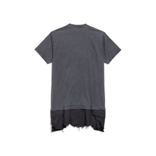 luxury script hybrid t-shirt cargo dress