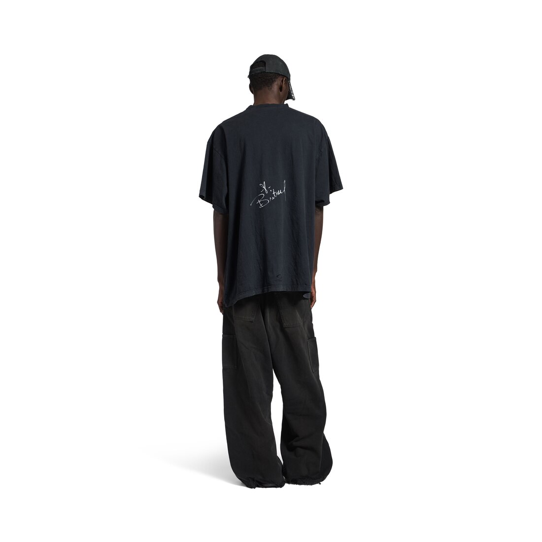 Balenciaga Music | Britney Spears Series Oversized T-shirt in Faded Black /blue