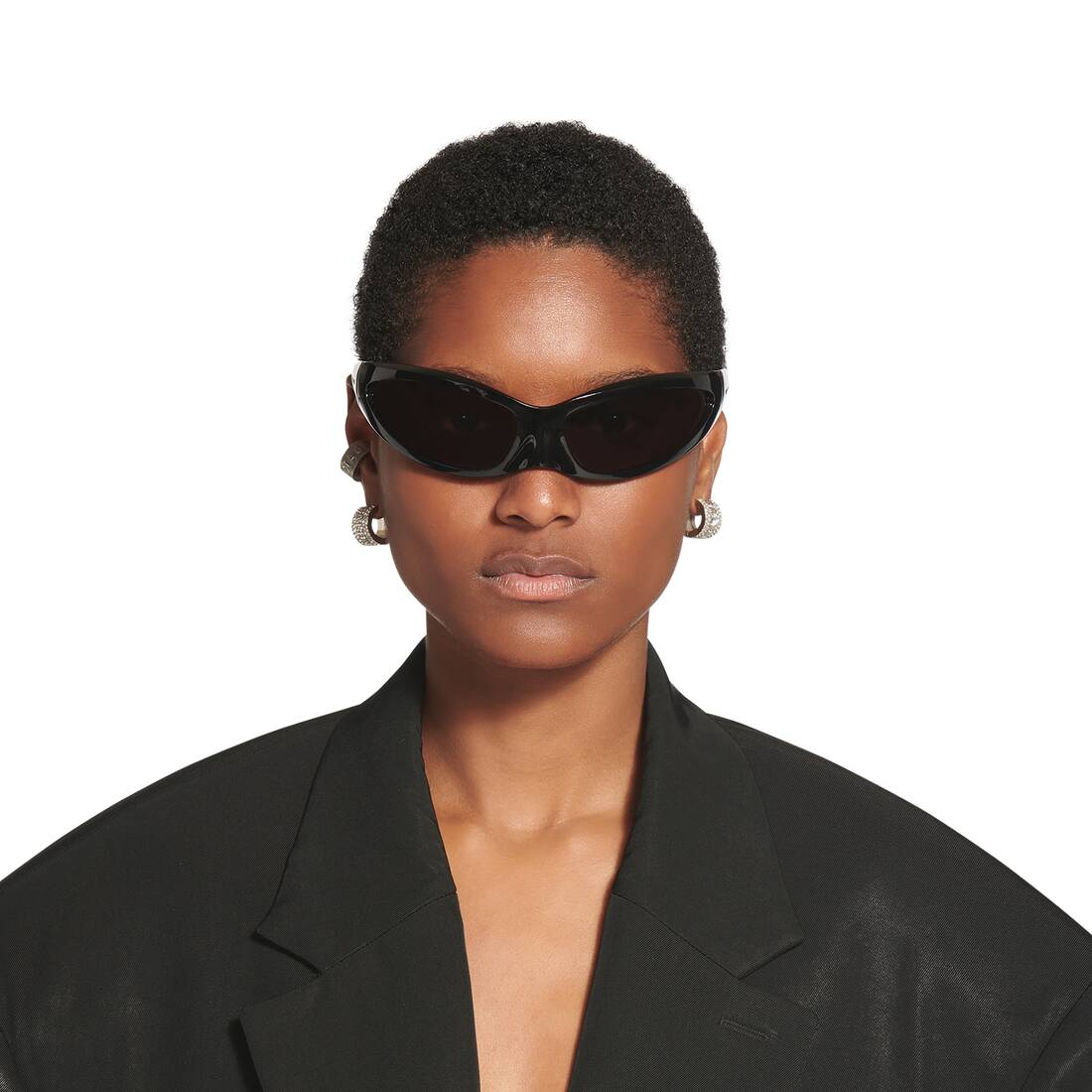 Skin Cat Sunglasses in Black | Balenciaga US
