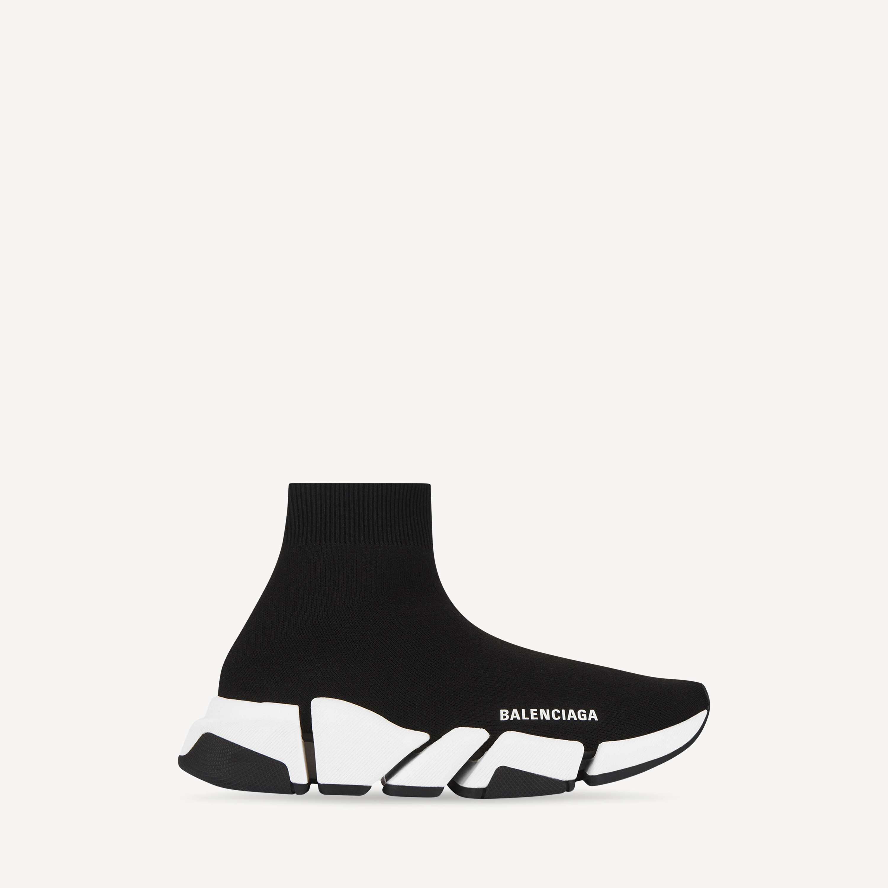 Balenciaga speed 2.0 recycled knit sneaker with bicolor sole