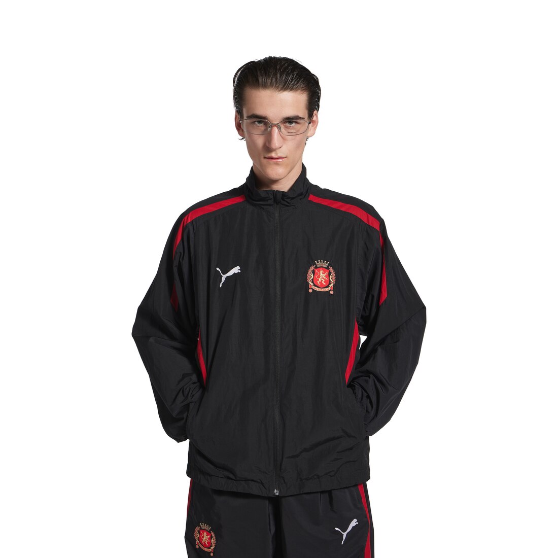 Balenciaga I Puma Tracksuit Jacket in Black/red | Balenciaga GB