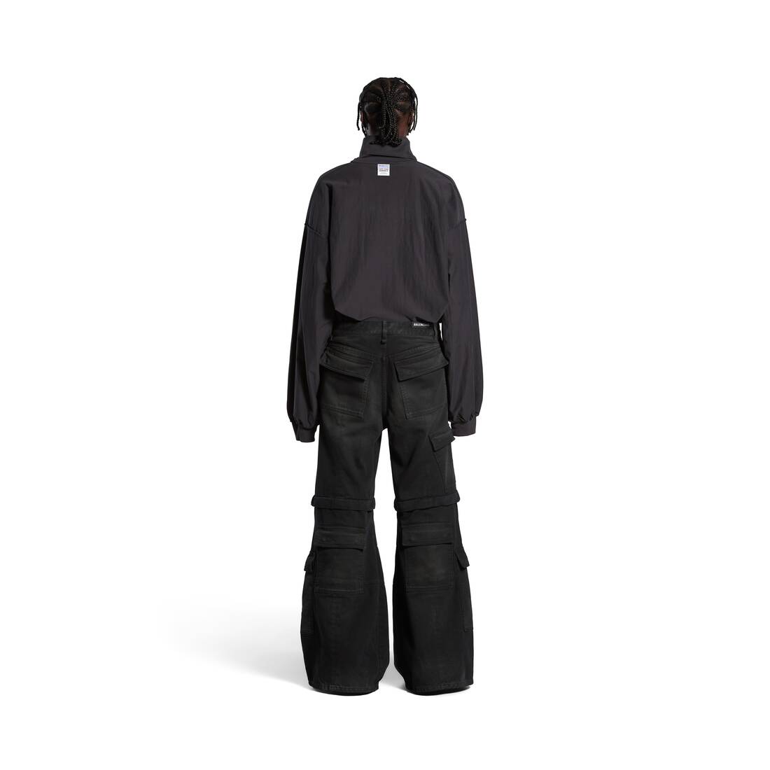 Flared Cargo Trousers in Black | Balenciaga GB