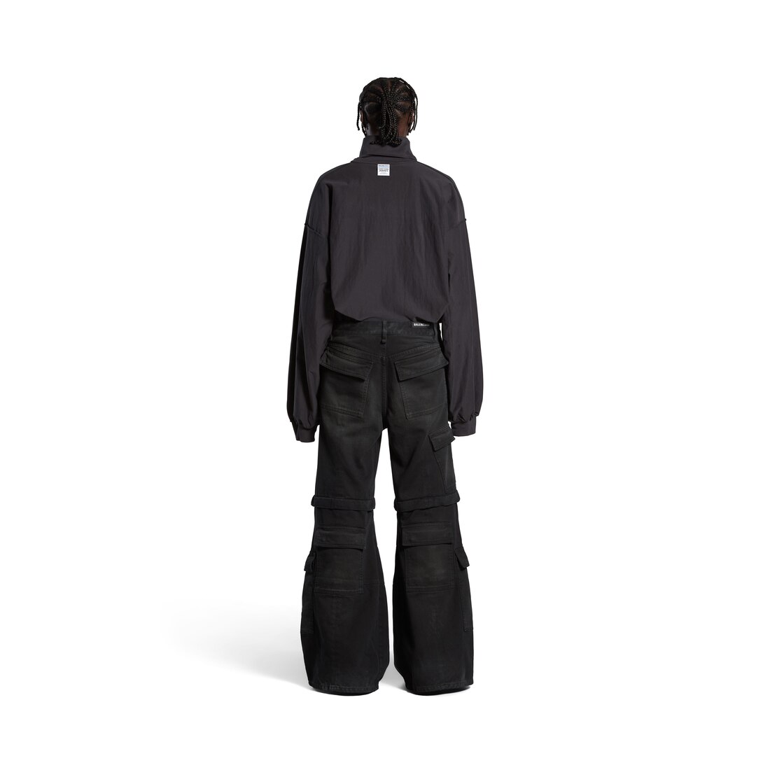 Flared Cargo Trousers in Black | Balenciaga GB