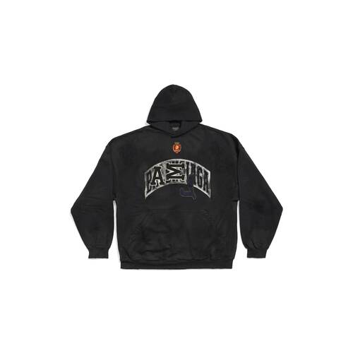 Skater Hoodie Oversized in Black Faded Balenciaga US