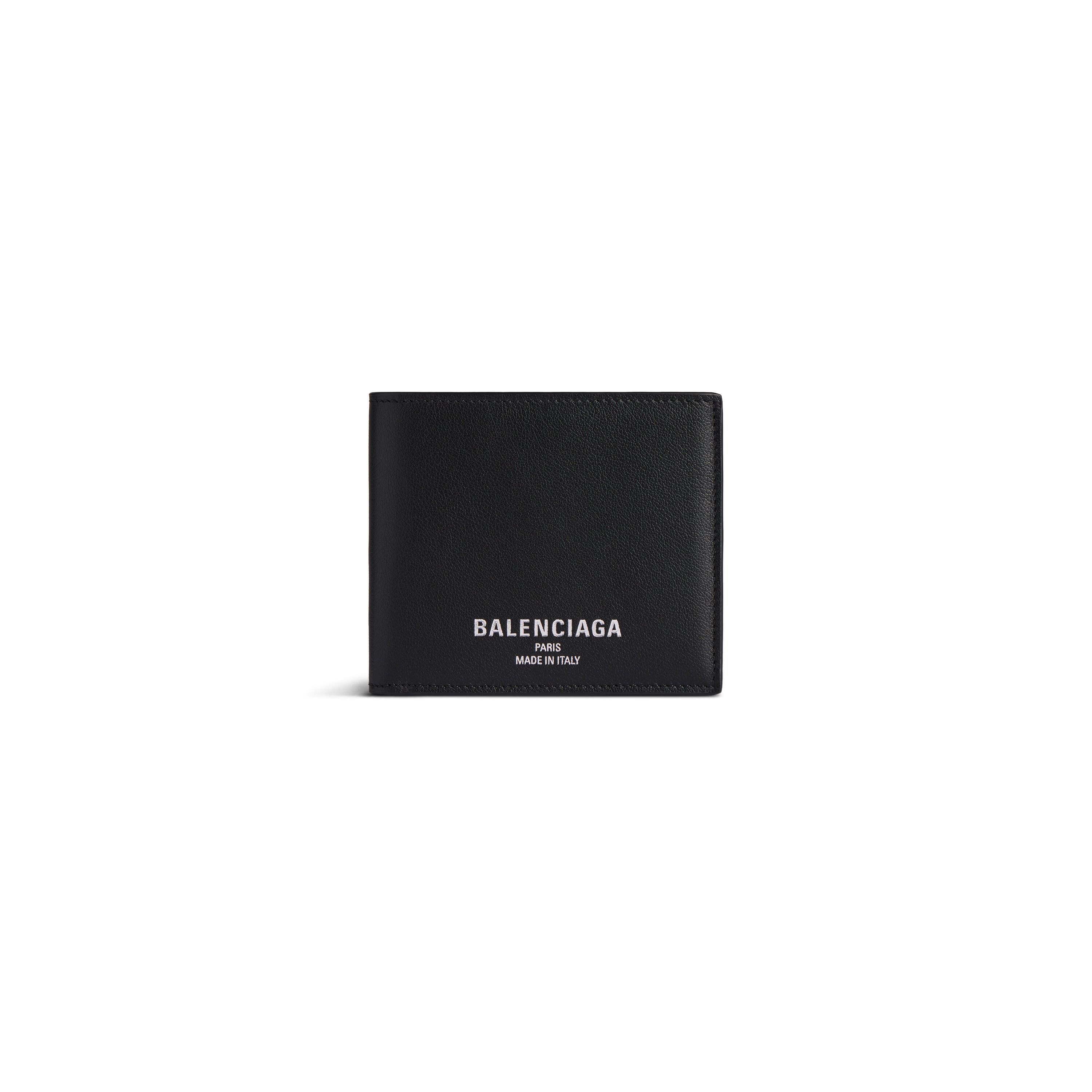 Men's Credit Square Folded Wallet in Black