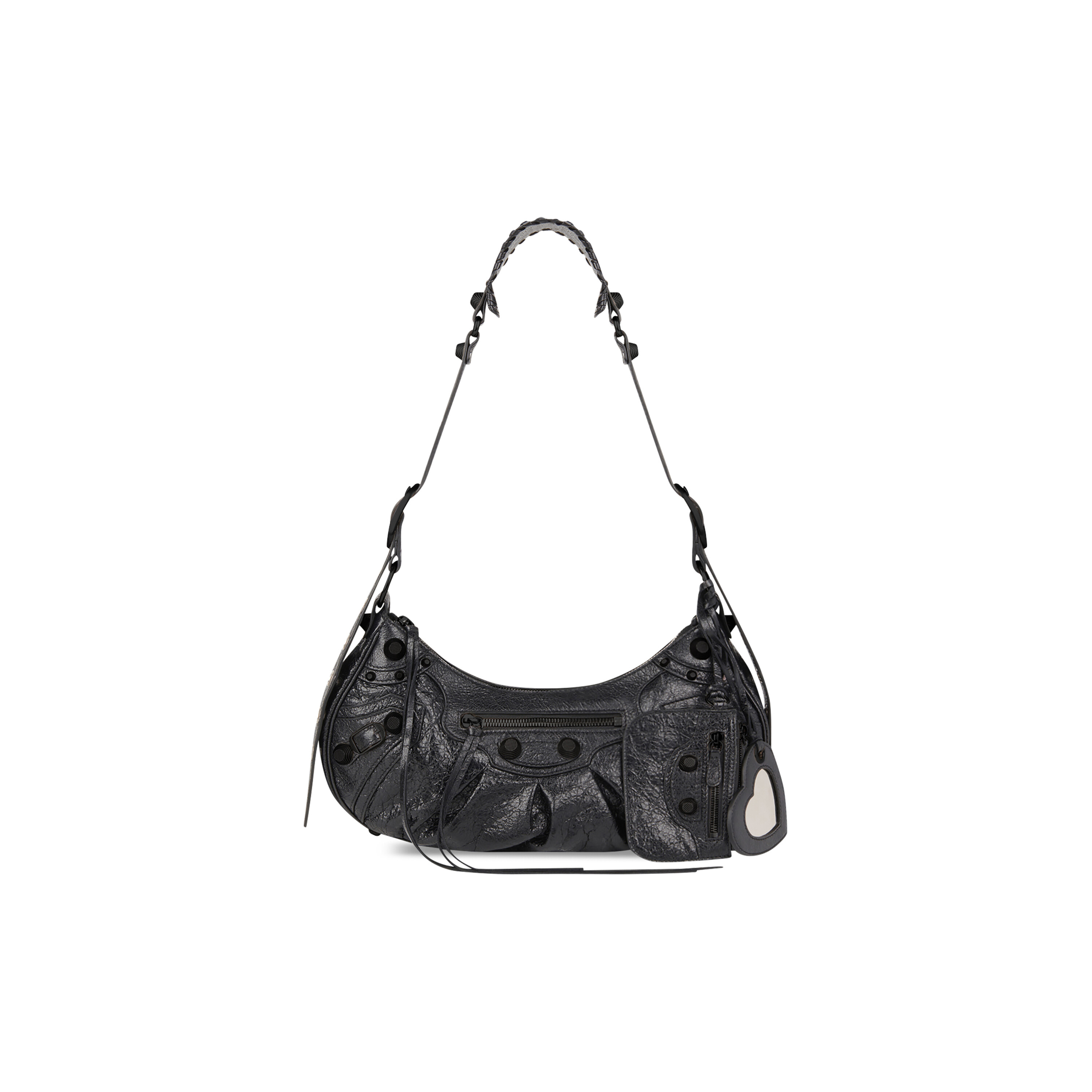 Balenciaga Womens Crush Chain Small Shoulder Bag in Black  LNCC