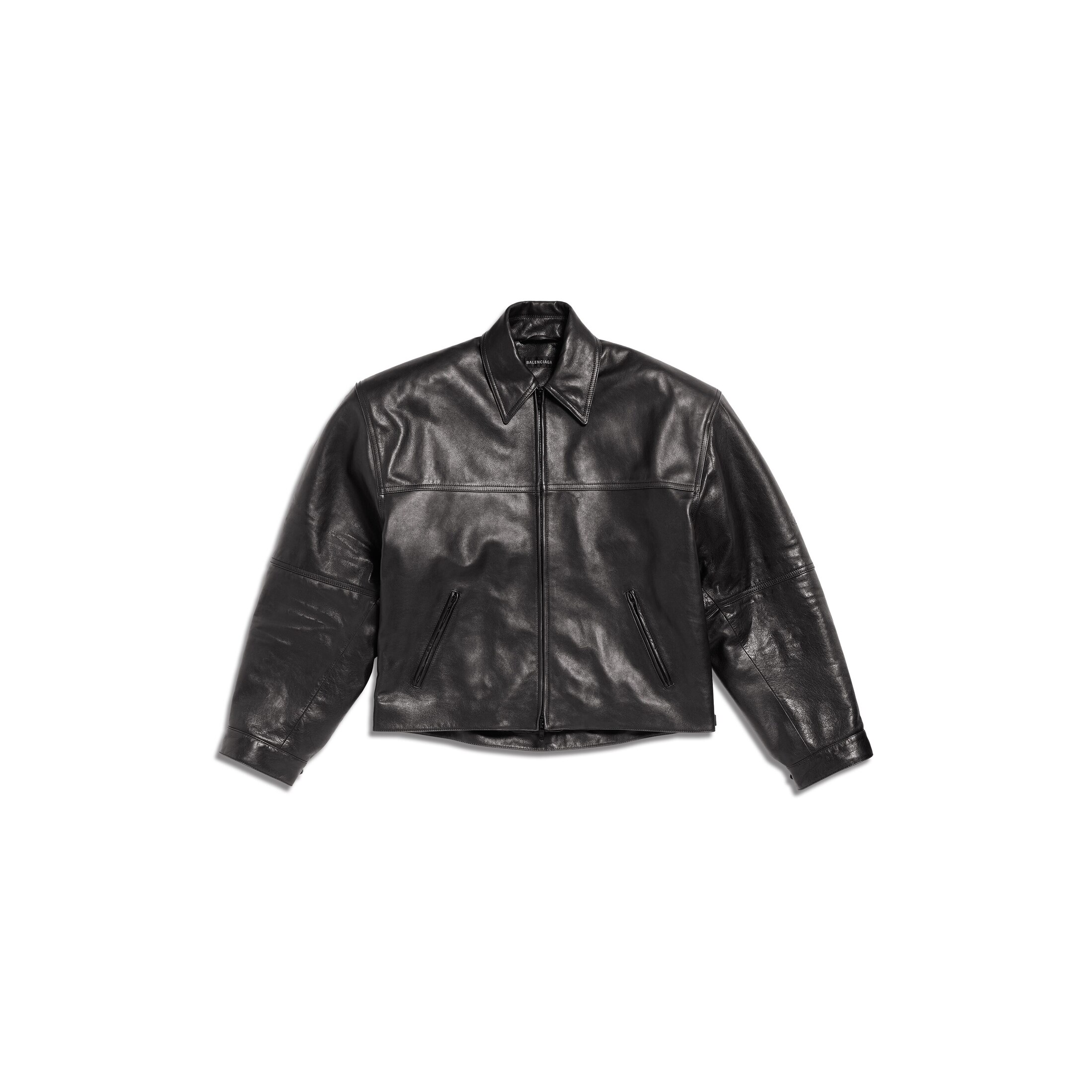 Balenciaga Cocoon Kick Jacket - Black - Man - M - Calfskin