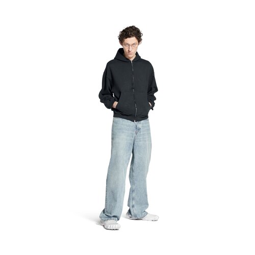 flipped uni zip-up hoodie regular fit