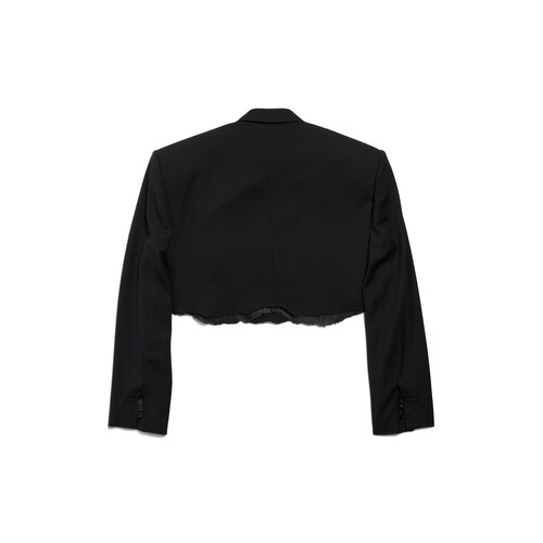 cut off single breasted jacket