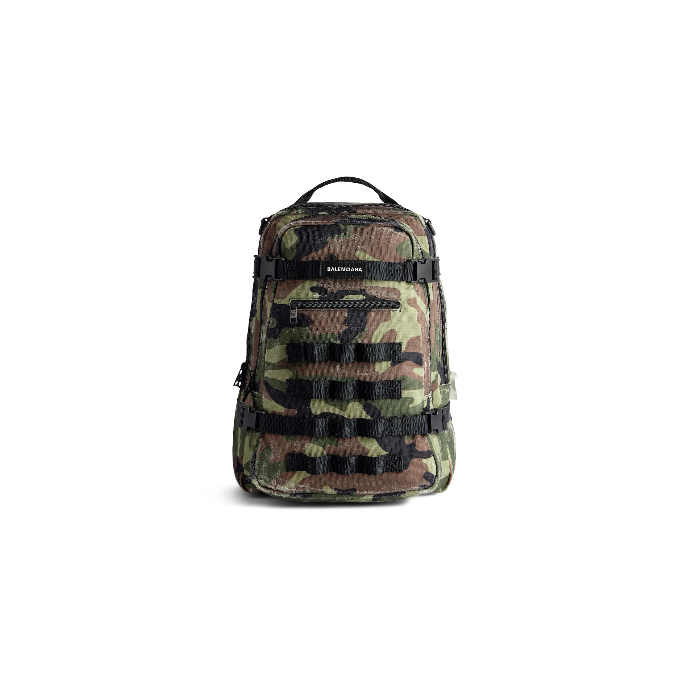 Balenciaga Army Space Small Backpack Camo Print - Brown - Man - Polyamide, Polyester, Lycra