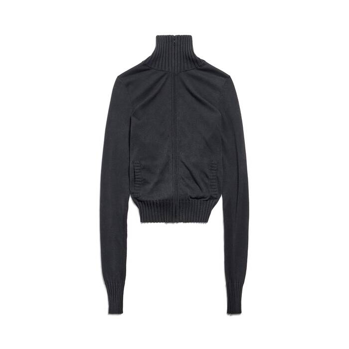 bb paris icon knotted fitted zip-up jacket