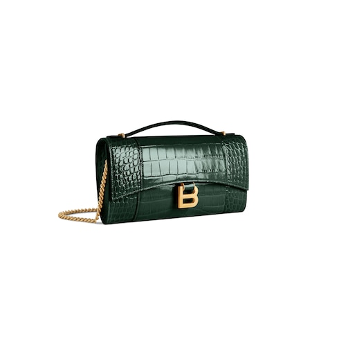 hourglass pochette with chain