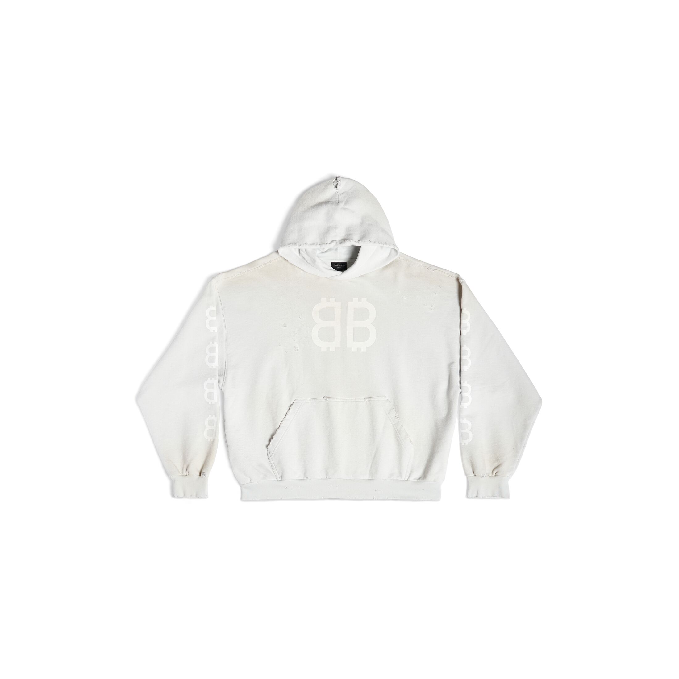 Balenciaga Crypto Hoodie Medium Fit - White - Men's - - Cotton
