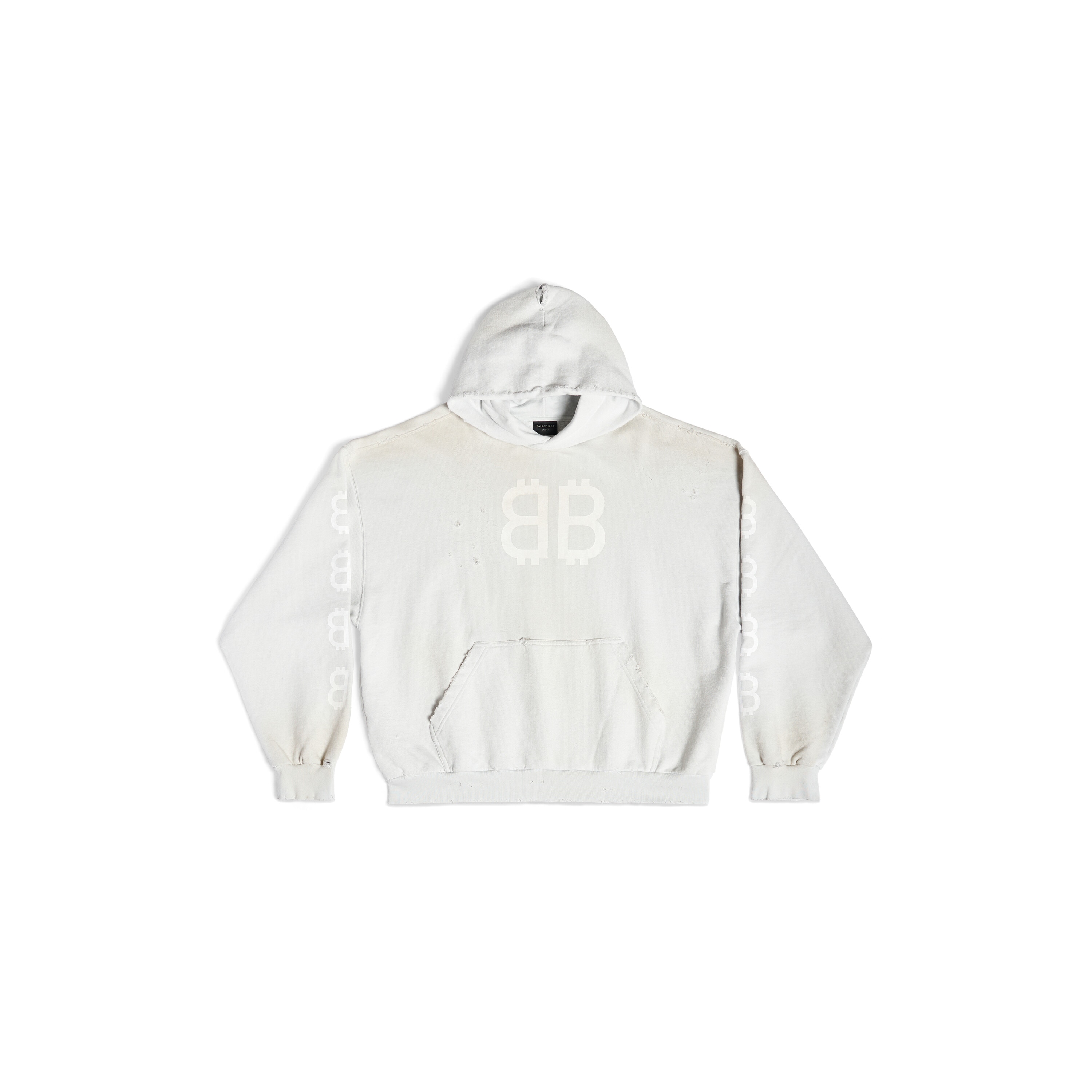 ホワイト の メンズ Crypto Hoodie ミディアムフィット | Balenciaga JP