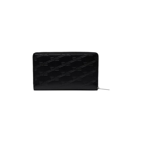 embossed monogram continental zip wallet box
