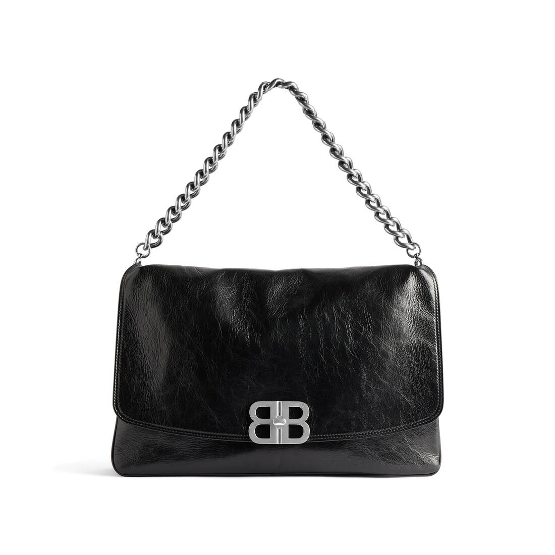 Balenciaga Small Bb Soft Leather Shoulder Bag in Black  Lyst