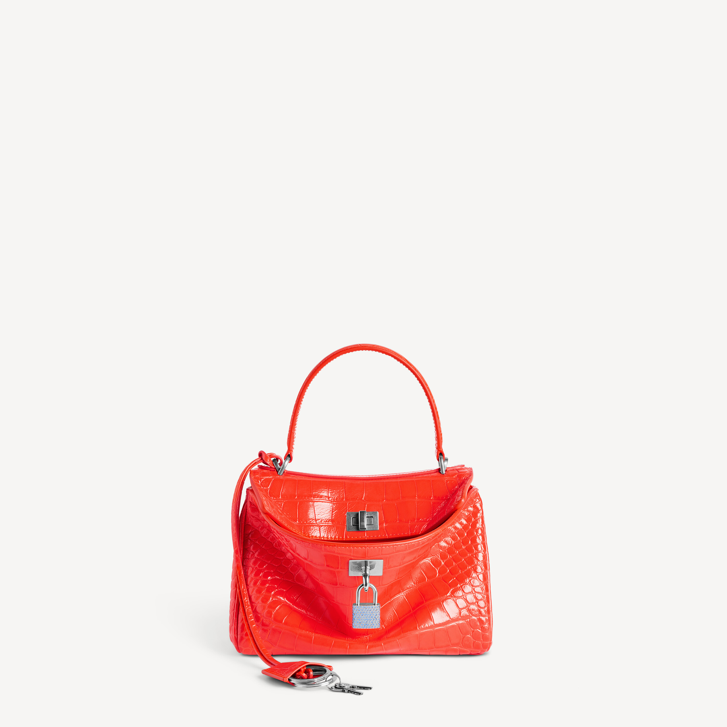 Women's Rodeo Handbag Mini With Rhinestones in Pop Orange
