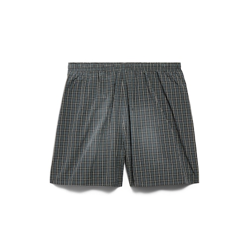 check boxer swim shorts