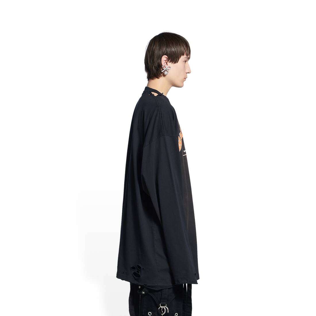 Balenciaga | T-shirt oversize in cotone con logo Blu | ShopTheLook - Compra  il look! Il modo più veloce per comprare gli outfit migliori sul web