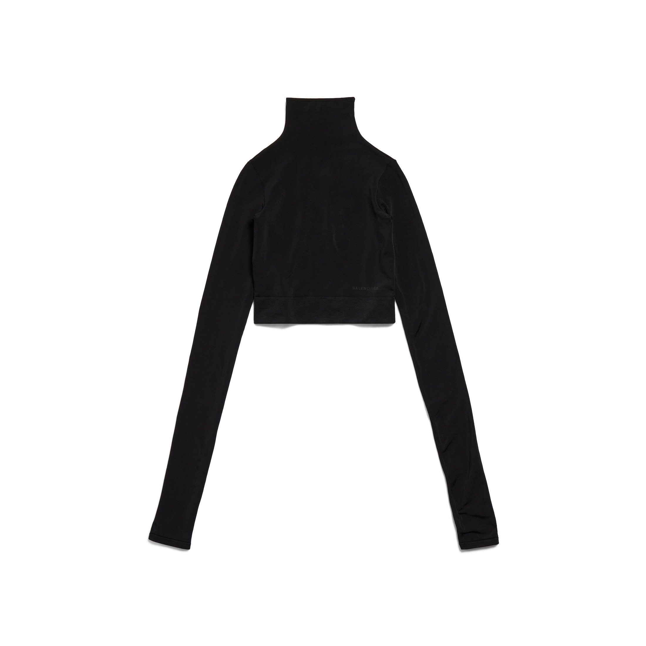 Balenciaga Cropped Turtleneck - Black - Woman - 2 - Polyamide & Elastane