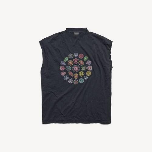 spiral crest sleeveless t-shirt