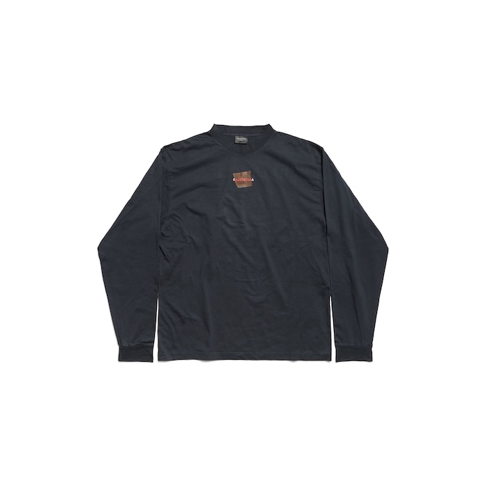 taped balenciaga back long sleeve t-shirt medium fit