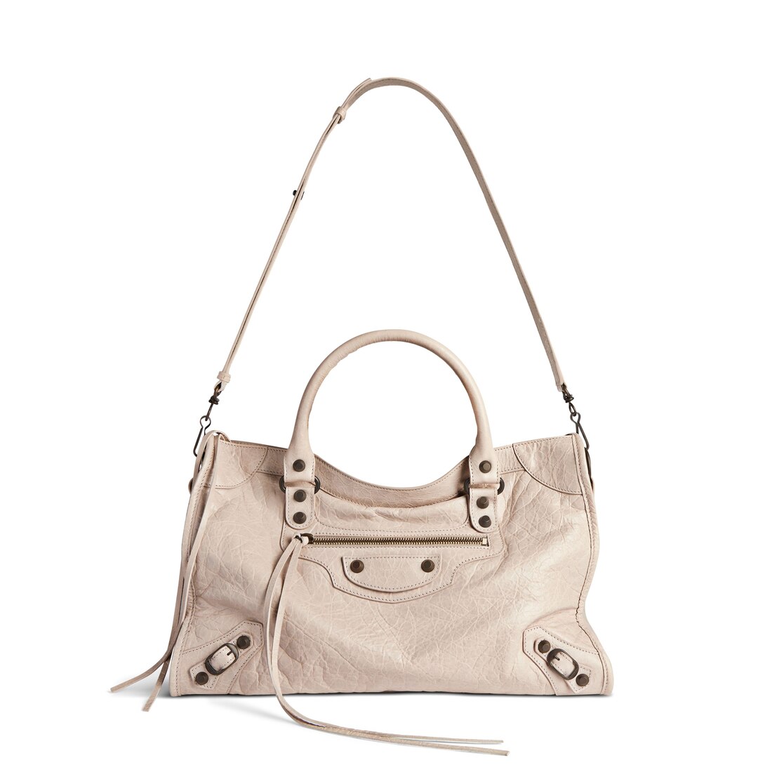 Balenciaga Le City Medium Bag Beige Woman Material Lambskin