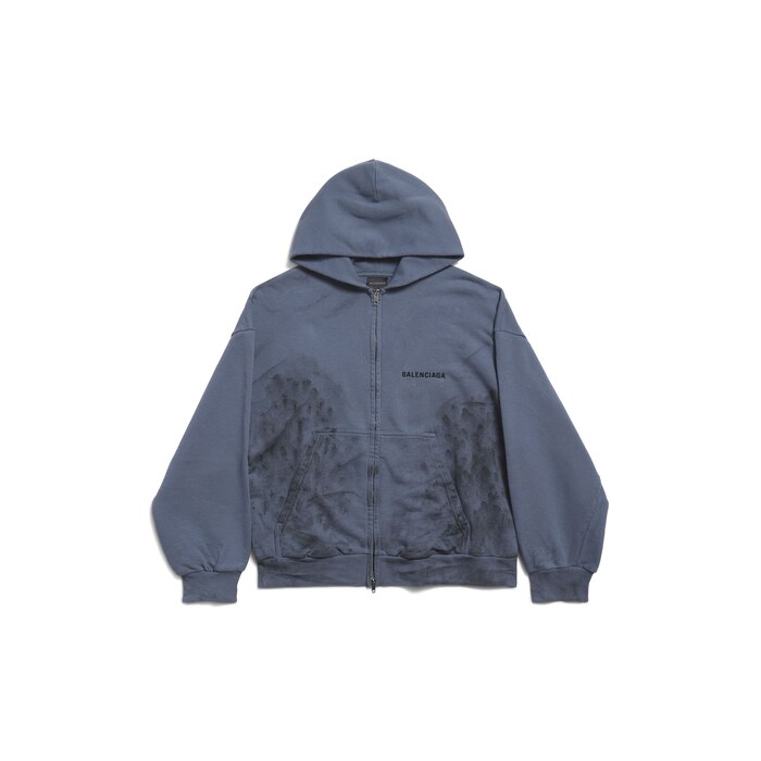 balenciaga back zip-up hoodie regular fit
