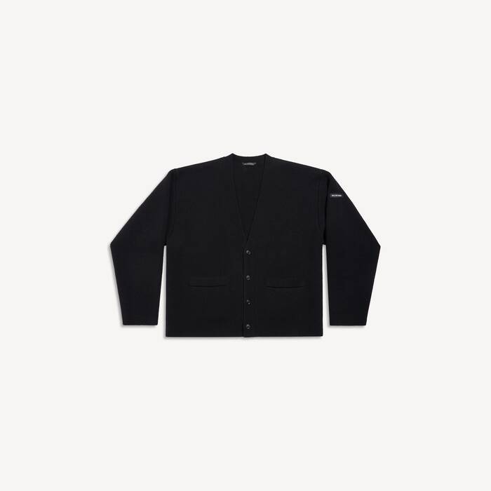 Balenciaga Black Cotton Cardigan