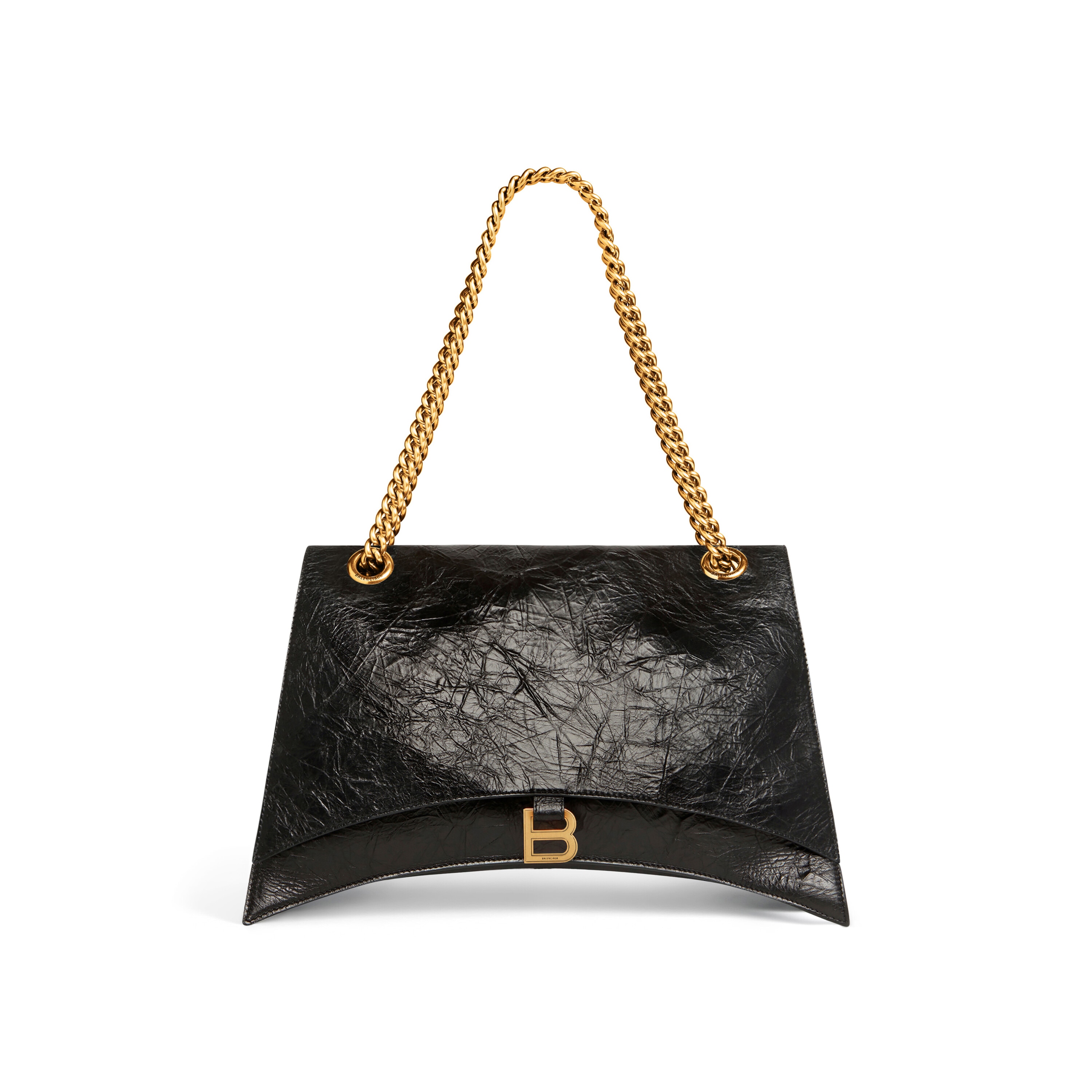 Women's Crush Large Chain Bag in Black