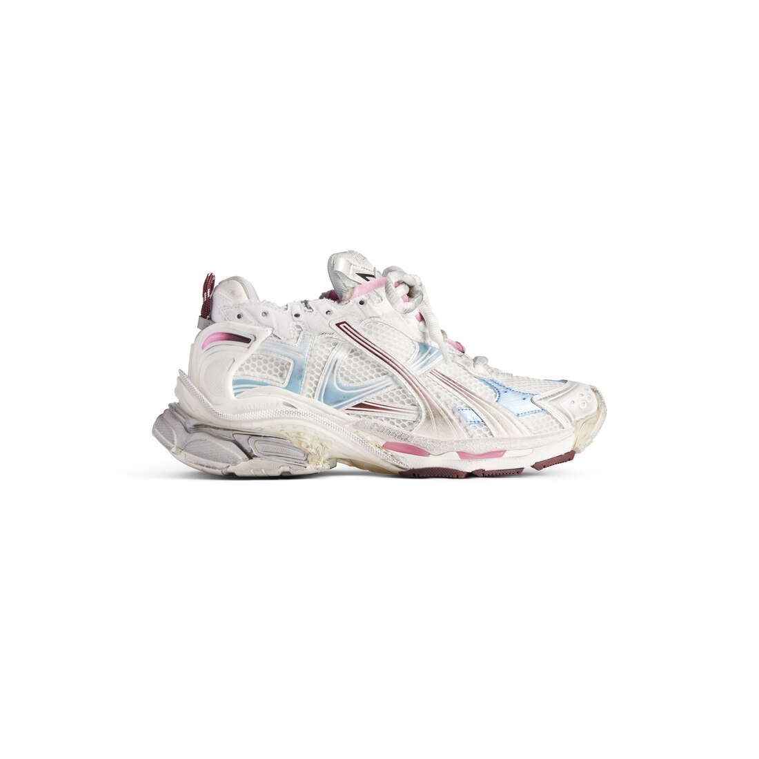 Men's Runner Gradient Sneaker  in White/brown/blue/pink/grey