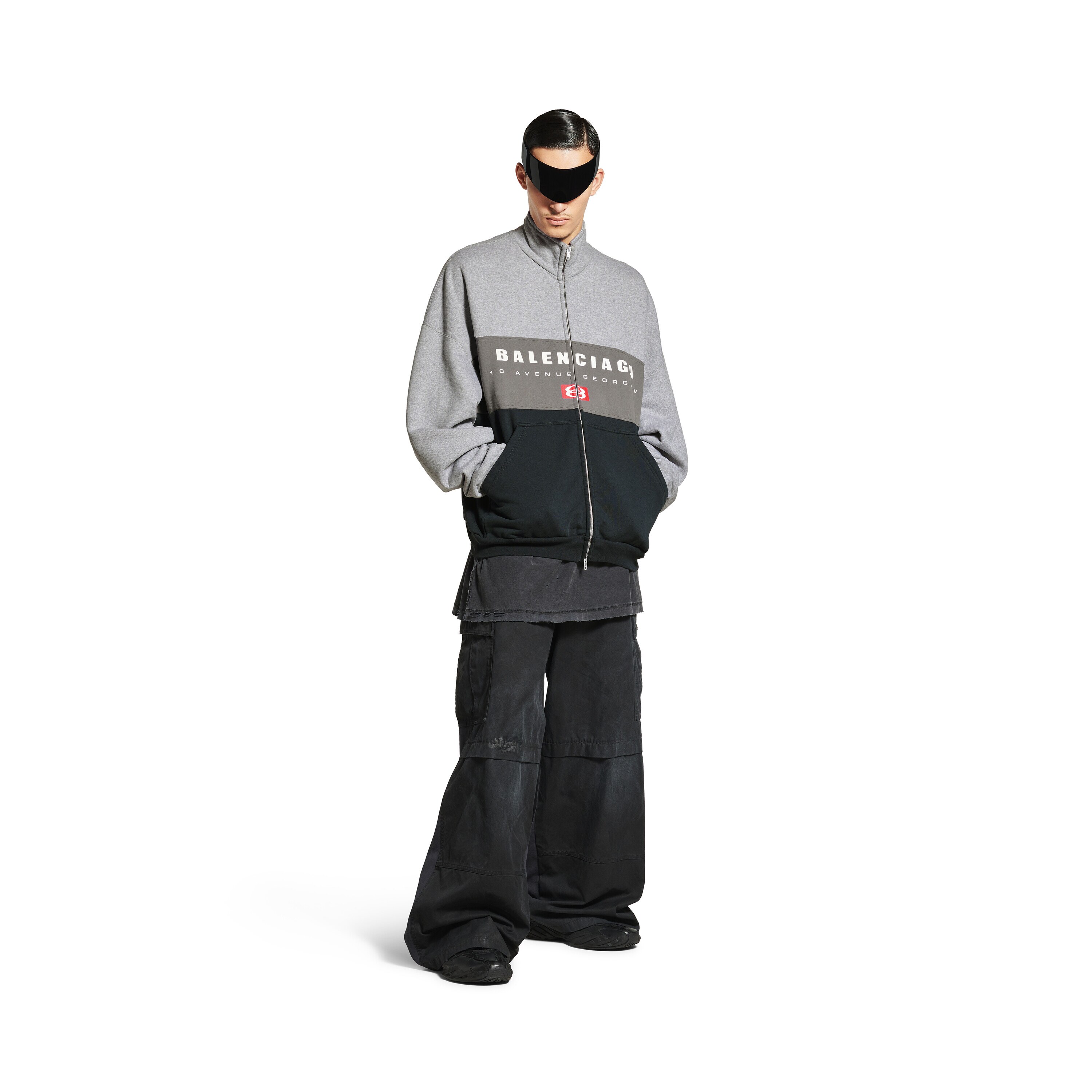 Men's Unity Sport Zip-up Jacket in Heather Grey | Balenciaga NL