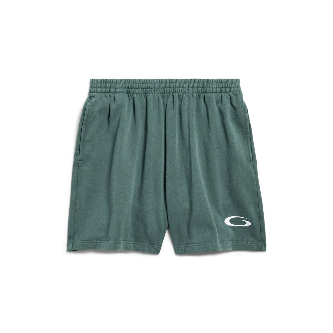 Men's Basketball Sweat Shorts in Dark Green/light Grey