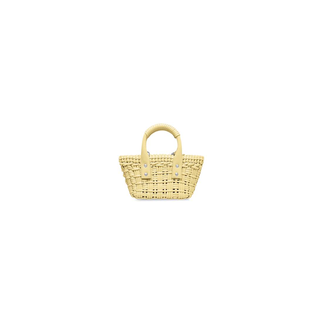 Women's Bistro Xxs Basket With Strap in Yellow | Balenciaga Hong Kong SAR EN - Image 3