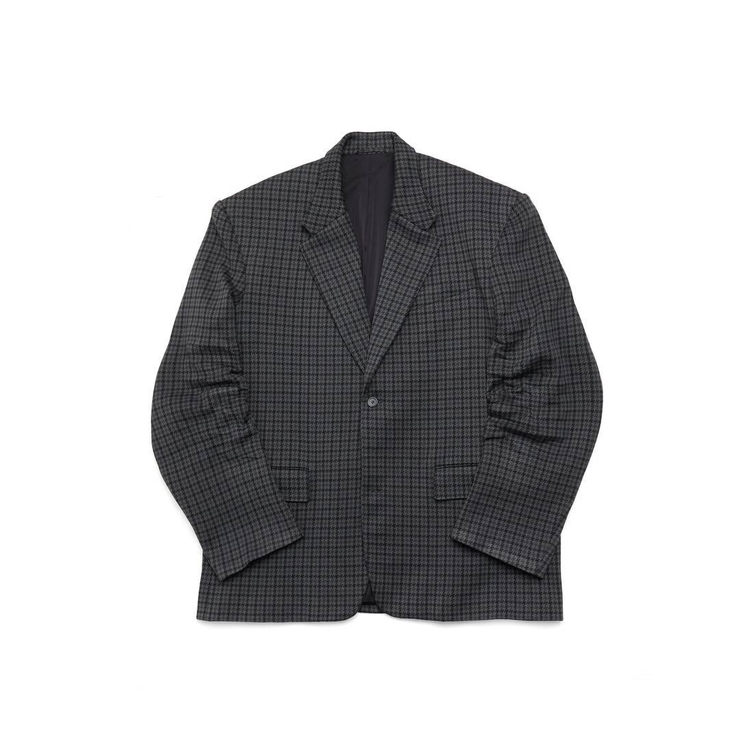 Grey Oversized houndstooth twill jacket, Balenciaga
